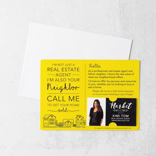 Vista 3 de I'm not just a Real Estate Agent, I'm also your Neighbor" Mailer Set Envelopes Included M2-M003