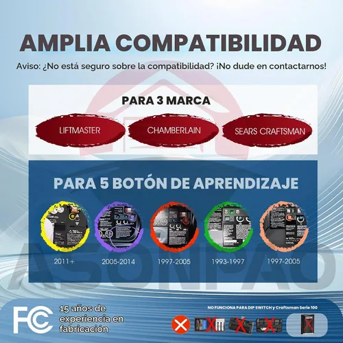 Vista 2 de Paquete de 2 unidades 893LM 891LM LiftMaster Universal para puerta