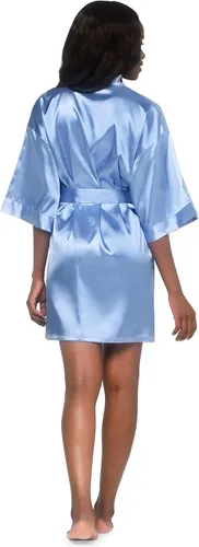 Vista 5 de Turquaz Women's Bride Bridesmaids Robe - Satin Kimono Robes for Women