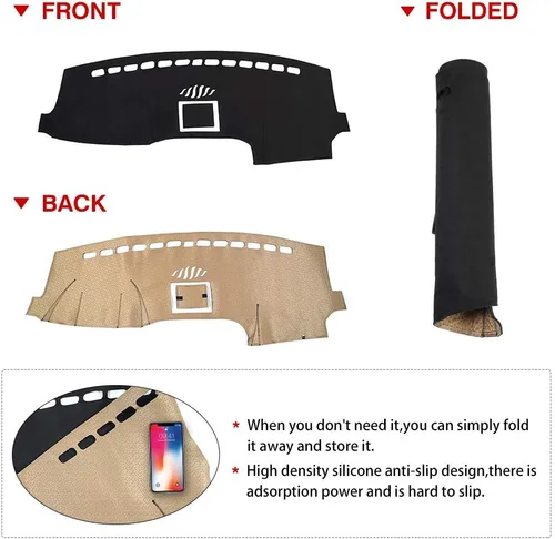 Vista 7 de CARTIST - Alfombrilla para salpicadero con protector de sol y UV para Ford F-150 F150 2015-2018 2019 2020, accesorios para tablero de salpicadero