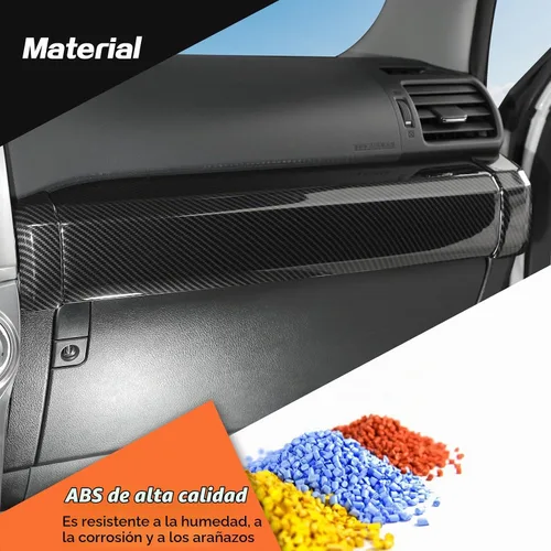Vista 5 de JeCar 3 piezas de revestimiento de tablero de fibra de carbono Accesorios interiores para Toyota 4Runner 2010-2024