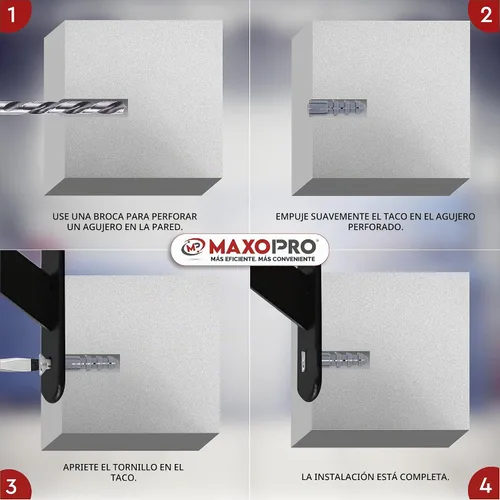 Vista 6 de Kit de anclajes y tornillos para paneles de yeso - Kit de anclajes de pared secos de plástico de 370 piezas - Anclajes de pared y tornillos