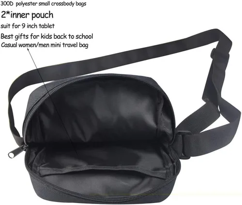 Vista 4 de WELLFLYHOM Bolso de mensajero de hombro pequeño cruzado personalizado para mujeres y niños bolsos de teléfono