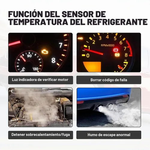 Vista 6 de Sensor de temperatura del refrigerante en manguera inferior del radiador compatible con BMW 1998-2013 Z4 E87 M5 E46 E39 E60 E81 M3 M6 E90 X3 X5 F10