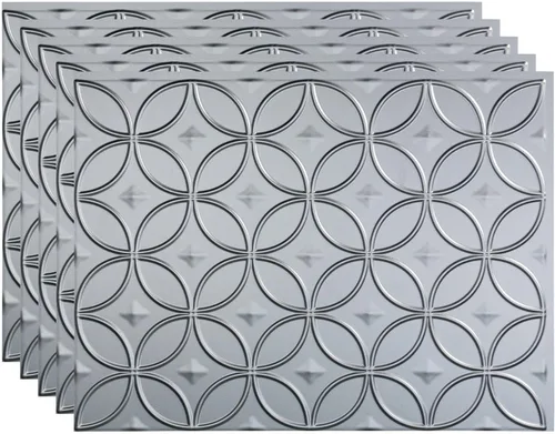Vista 24 de FASÄDE Anillos Panel de Revestimiento Decorativo de Vinilo de 18 x 24 pulgadas en Bronce Argent (Paquete de 5)