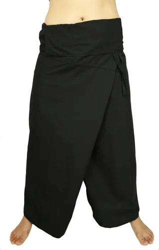 Vista 5 de Lovely Creations Pantalones de pescador tailandés de talla jumbo para hombre y mujer, pierna salvaje, holgados, para yoga, casual, cintura 60