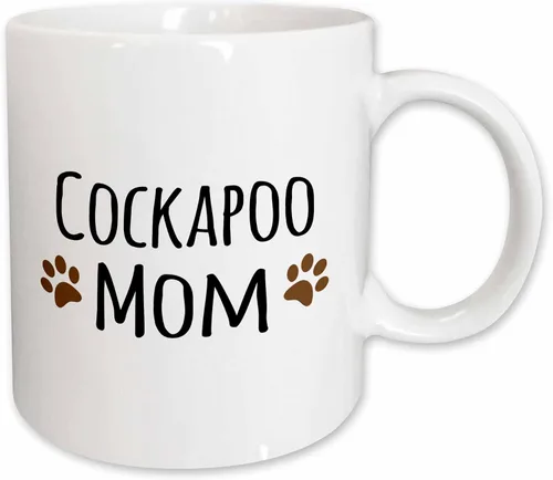 Vista 9 de 3dRose Cockapoo Dog Mom - Taza de 11 onzas, color negro
