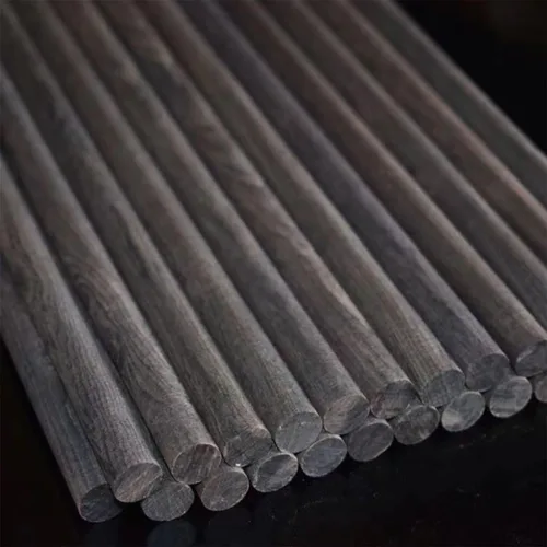 Vista 3 de Varillas de madera de ébano, de 5.91 pulgadas, de madera de Blackwood africana, bloques de tallado de madera en blanco, para tallar y tallar