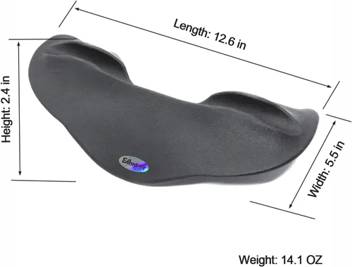 Vista 4 de Almohadilla para sentadillas con barra para el hombro, 1 pulgada de TPE profesional, cubierta protectora para mancuernas (Negro)