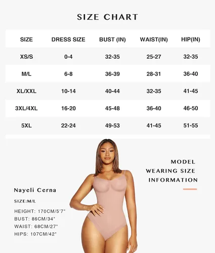 Vista 6 de Shapewear Bodysuit for Women Tummy Control Thong Body Shaper Backless Seamless Bodysuit