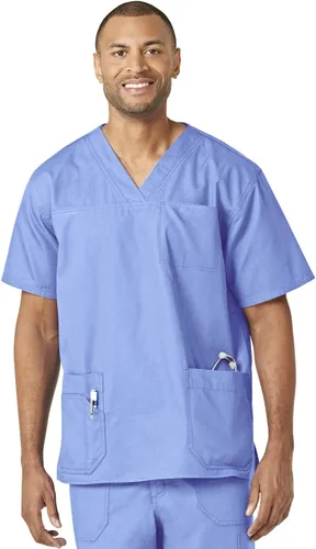 Vista 10 de Carhartt - Camisa ripstop multibolsillo de uniforme para hombre Pieltre oscuro