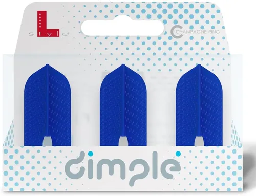 Vista 5 de L-style L6 Slim PRO Dimple Molded Dart Flights Negro Pro Dimple