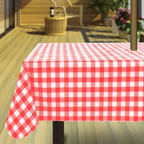 Vista 7 de Hipinger Vinyl Round Fitted Tablecloth with Zipper and Umbrella Hole, Outdoor Oil Waterproof Stain Resisteant PVC Table Cover 40-44 Inch, Black