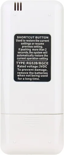 Vista 4 de RG52B/BGE - Control remoto de repuesto para aire acondicionado Midea RG52B/BGEU RG52B/BGCE Heat