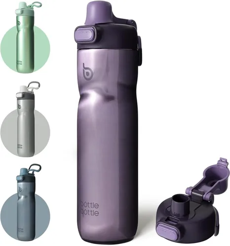 Vista 10 de BOTTLE BOTTLE Botella de agua aislada con asa 24 oz negro