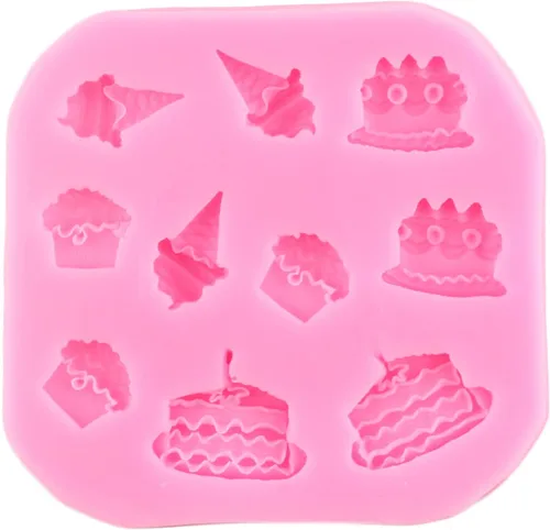 Vista 7 de ZiXiang Moldes de silicona para conos de helado, molde de dona, molde de caramelo para decoración de pasteles, decoración de cupcakes, polimero
