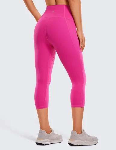 Vista 2 de CRZ YOGA Butterluxe - Leggings capri de entrenamiento con bolsillos de 21 pulgadas, cintura alta, para gimnasio, atletismo, yoga