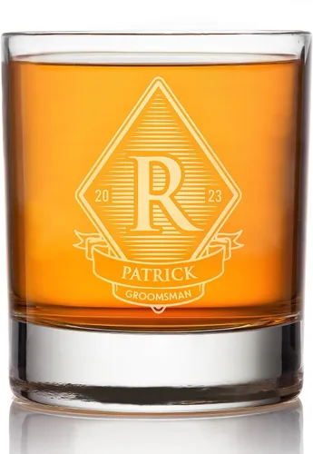 Vista 9 de D1 - Vaso de whisky personalizado para padrinos de boda, recuerdos de despedida de soltero personalizados y regalos para el mejor hombre