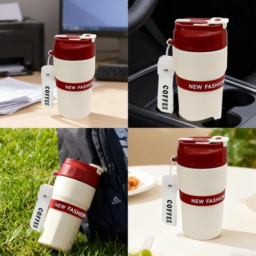 Vista 8 de Toycol Termo para té con infusor aislado con colador magnético desmontable, botella de agua aislada de acero inoxidable de 16 oz/480 ml para té