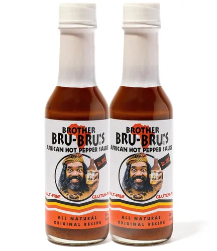 Vista 13 de Brother Bru-Bru's Salsa picante africana, sin sal, sin azúcar, vegana, habanero y especias africanas, 5 onzas (paquete de 1)