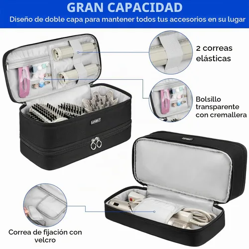 Vista 3 de Estuche de transporte de viaje compatible con Shark Glam/Shark Flexstyle/FlexFusion