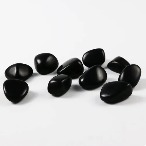 Vista 3 de Piedras de obsidiana negra natural pulida, cristales y piedras curativas de cuarzo a granel para Wicca, Reiki, energía curativa, piedras de chakras