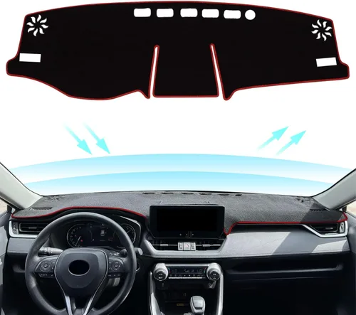 Vista 9 de Cubierta para salpicadero para Toyota Rav4 2025 2024 2023 2022 2021 2020 2019 Dashboard Cover Mat, Custom Fit Center Console Cover Sunshield