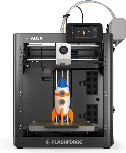 Vista 9 de Impresora 3D Flashforge Adventurer 5M para Principiantes, Impresión Rápida de 600mm/s, Conducción Directa (280°C), Nivelación Automática, Plataforma