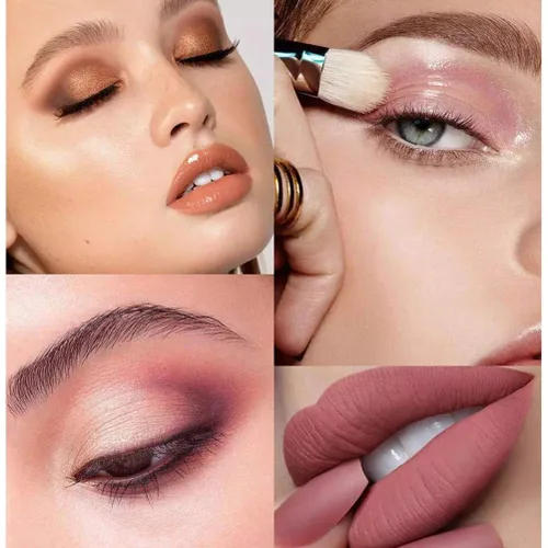 Vista 6 de Newooh - Juego de maquillaje profesional, kit de iniciación de cosméticos con bolsa de almacenamiento, paleta de maquillaje portátil de viaje, juego