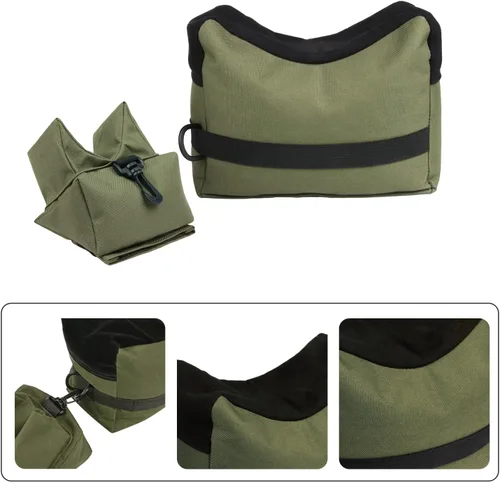 Vista 2 de Bolsas de apoyo para tiro al aire libre de Twod - Banco deportivo con soporte delantero y trasero para rifle de tiro al blanco, soporte para rifle