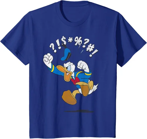 Vista 41 de Disney Mickey And Friends - Camiseta vintage de Donald Duck Angry Jump, Negro