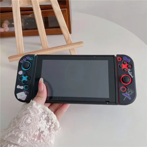 Vista 4 de ENIFLY Linda funda suave a prueba de golpes Kuromi acoplable compatible con Nintendo Switch OLED, carcasa duradera resistente a los arañazos