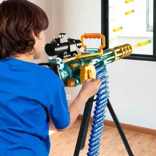 Vista 6 de Recarga de balas de espuma ArtCreativity para pistola de juguete electrónica Gatling, 36 dardos con accesorio de cinturón de balas, recarga