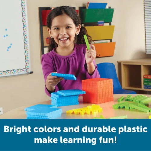 Vista 3 de Learning Resources Brights Base Ten - Juego de aula para 20-25 estudiantes, 823 piezas, a partir de 6 años