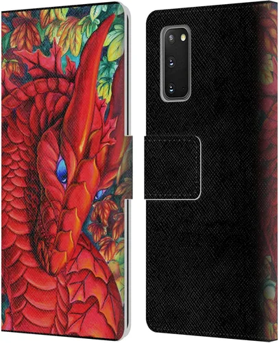 Vista 257 de Head Case Designs Officially Licensed Carla Morrow Galactic Entrancement Dragons Leather Wallet Case Compatible with Samsung Galaxy A07 4G