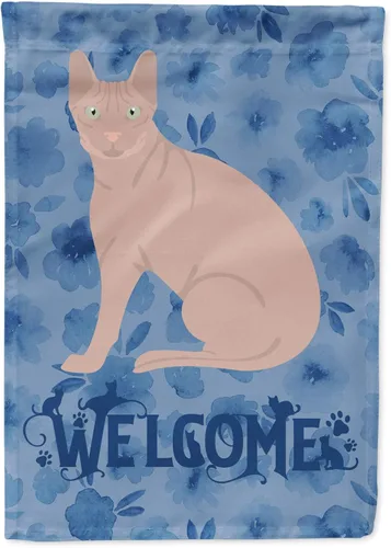 Vista 86 de Caroline's Treasures CK5005GF Bandera de bienvenida de gato abisinio para buzón, bandera decorativa para patio exterior, obras de arte de patio