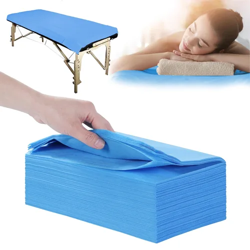 Vista 13 de Sábanas desechables 100 piezas 31" x 71" Sábanas para mesa de masaje de tela no tejida Funda para cama de SPA transpirable para masaje, belleza
