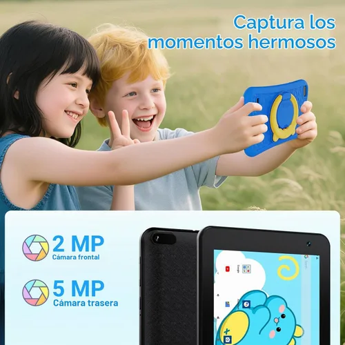 Vista 4 de DigiLand - Tablet para niños de 7 pulgadas, Android 13 GO Learning Tablet para niños de 2 a 12 años, tableta para niños pequeños, 4 GB de RAM