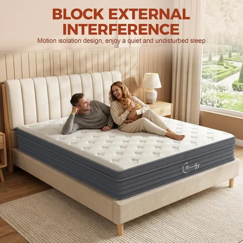 Vista 8 de 12 Inch Full Mattress, Quiet Comfort for All Position Sleepers
