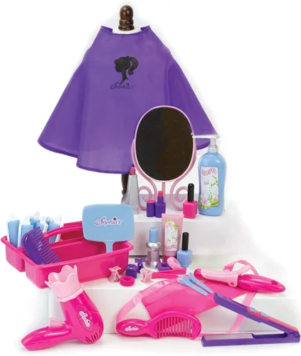 Vista 11 de Sophia's Juego de cuidado del cabello de muñecas de 18 pulgadas, juego de simulación, 14 piezas accesorios de peinado para muñecas Juego de 14 piezas