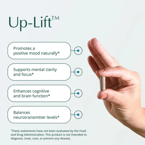 Vista 2 de Natura Health Products Suplemento Up-Lift, fomenta el estado de ánimo positivo y la perspectiva mental, con Ashwagandha, verruga de San Juan