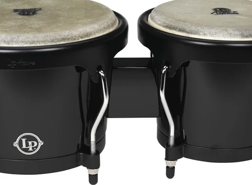 Vista 2 de Latin Percussion LPA601F-BK LP Aspire Bongos de fibra de vidrio - Negro/Negro