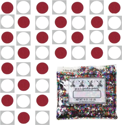 Vista 47 de Confetti Circle 1/4" Negro, Azul Marino Combo - 2 bolsas de media onza (1 oz) (8550/9971)