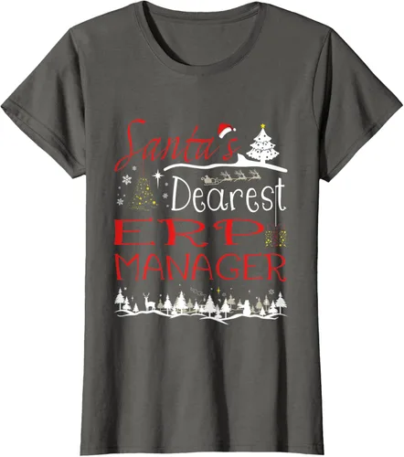 Vista 7 de ERP Manager Xmas Job Cute Christmas T-Shirt