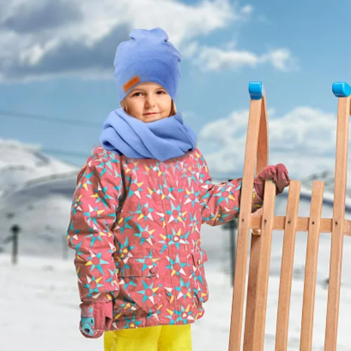 Vista 5 de Conjunto de 2 piezas de gorro y bufanda de invierno para niños y niñas, gorro con forro de satén para bebé