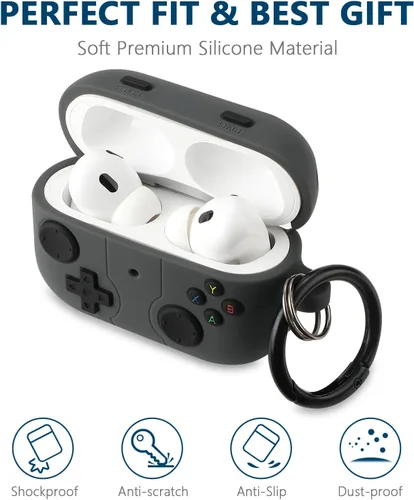 Vista 2 de [Paquete de 2] Gedicht para Airpods Pro, bonita funda de personajes de dibujos animados de AirPods Pro, diseño único, divertido y divertido Kawaii