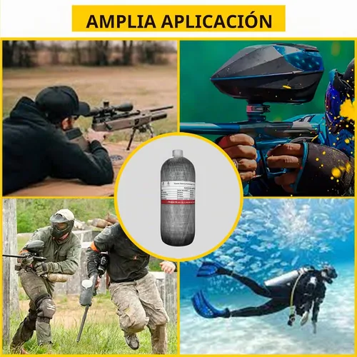 Vista 7 de TUXING tanque de buceo de fibra de carbono 4500Psi, 2L/122Cu en, cilindro compuesto 2000CC