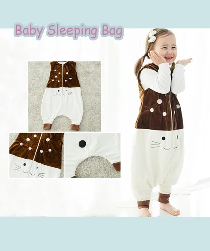 Vista 2 de Bycc Bynn Saco de forro polar para dormir con pies, sin mangas, para bebé, saco de dormir