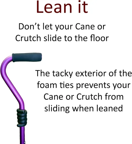 Vista 8 de Crutcheze Soporte para bastones, paquete de 3 unidades, clip flexible para bastones, para andadores, rodillos, scooters, mantiene los bastones al