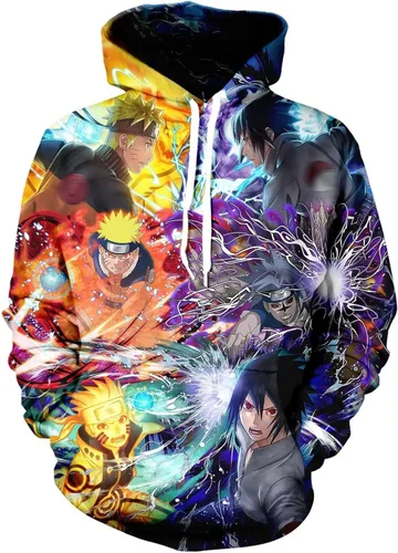 Vista 2 de NATJUN Japanese anime hoodie aldult Comfortable waterproof hoodies cartoon fashion Casual sweatshirts